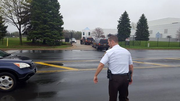 ​Police work the scene while investigating a death at the recording studio for the artist Prince April 21, 2016. 
