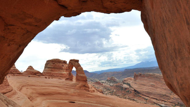 Frame Arch and Delicate Arch, Arches National Park, Utah 