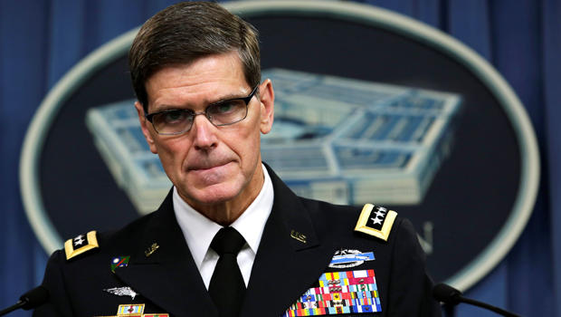​U.S. Army Gen. Joseph Votel, commander, U.S. Central Command, briefs the media at the Pentagon in Washington April 29, 2016, about the investigation of the airstrike on the Doctors Without Borders trauma center in Kunduz, Afghanistan, on Oct. 3, 2015. 