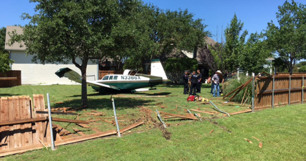 Small Plane CrashLands In Plano Backyard, Pilot Unhurt CBS DFW