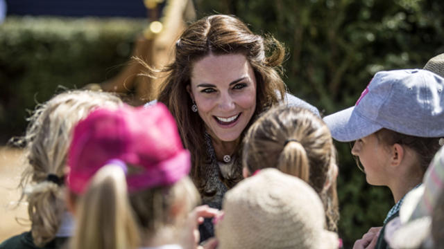 Britain's Kate, the Duchess of Cambridge, visits the newly opened "Magic Garden" at Hampton Court Palace, west of London, Britain, May 4, 2016. 