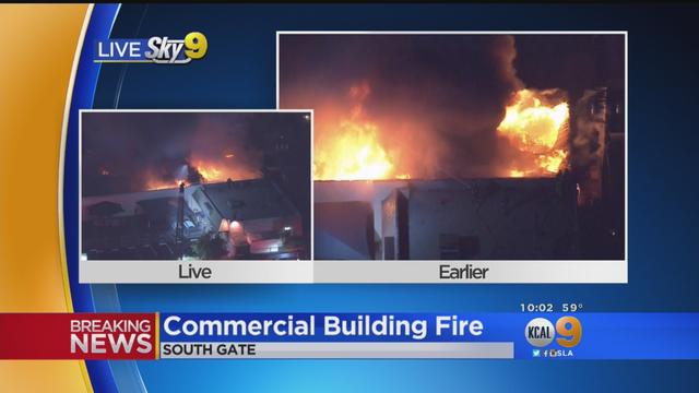 Fire Chars Mattress Retailer In South Gate - CBS Los Angeles