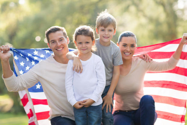 american flag family memorial day 
