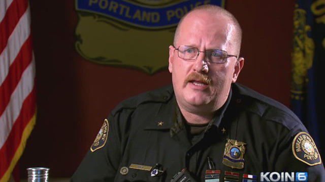 ​Chief Larry O'Dea of the Portland, Oregon, police department is seen in an interview with CBS affiliate KOIN-TV. 