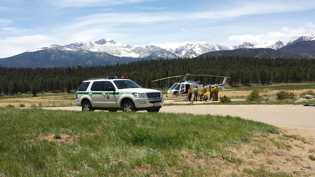 Photo of helipad as park staff prepare for helicopter operations June 3, 2016 Courtesy Rocky Mountain National Park 