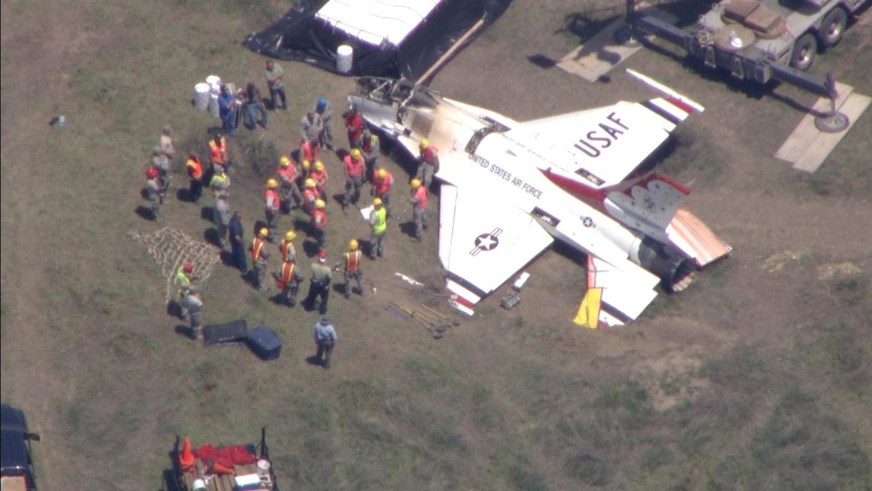 Crews Move Thunderbird From Crash Site CBS Colorado