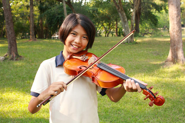 violin child kid 