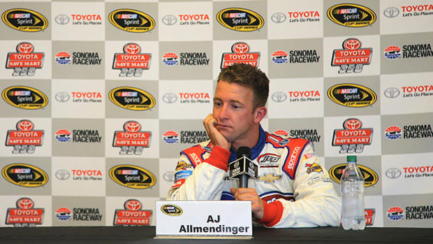 AJ Allmendinger at NASCAR Sprint Cup Series Toyota/Save Mart 350 - Qualifying 