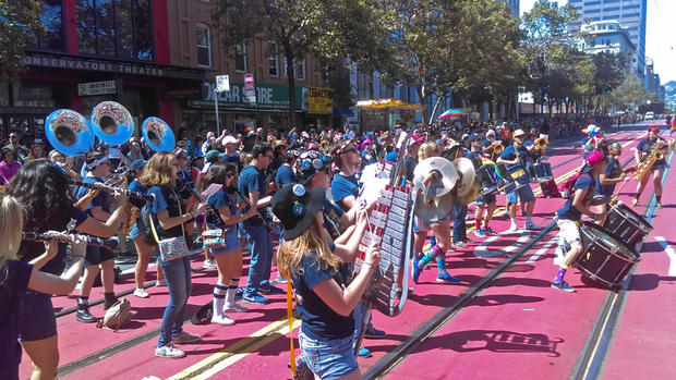 SF Pride 2016 Parade (band plays) 