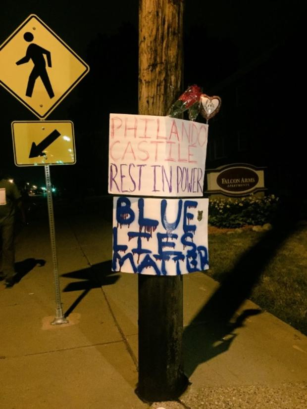 Memorial At Philando Castile Shooting Site 