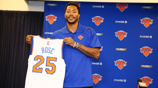 New York Knicks Derrick Rose Press Conference 