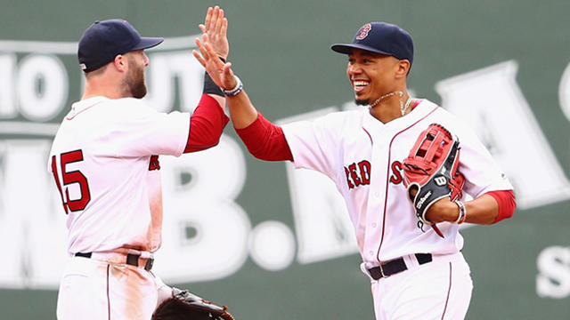 David Ortiz and Mookie Betts by Maddie Meyer