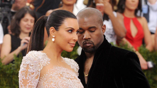 May 2015 file photo shows Kim Kardashian and Kanye West arriving at The Metropolitan Museum of Art's Costume Institute benefit gala in New York 