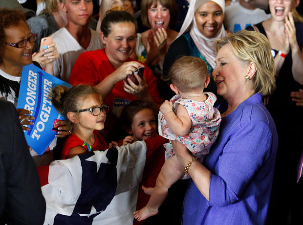 Hillary Clinton With Babies 