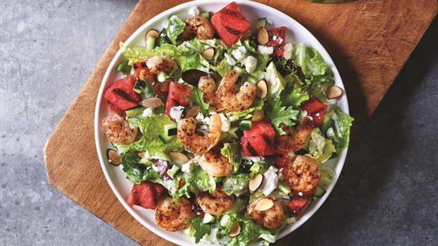 Applebee's Grilled Watermelon and Spicy Shrimp Salad 