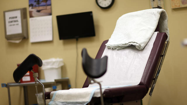 An examination room is seen at a women's reproductive health center that provides abortions on May 7, 2015, in a city in South Florida. 