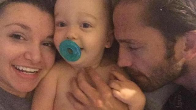 Liam Mikael Kowal is seen with his mother and father, MMA fighter Marcus Kowal 