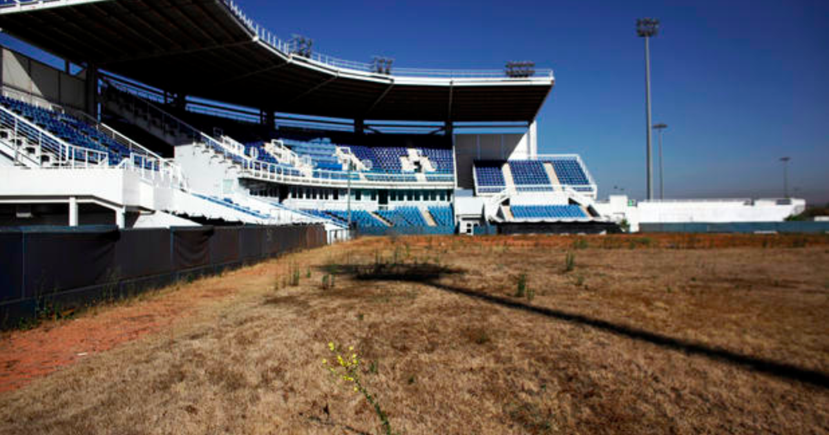 Abandoned stadiums and crumbling arenas