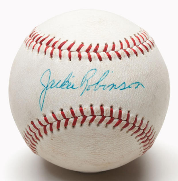 Jackie Robinson autographed baseball 