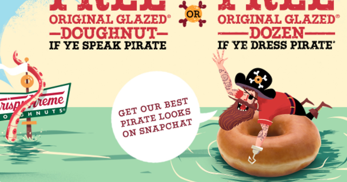 Krispy Kreme Giving Away Free Doughnuts On 'Talk Like A Pirate Day