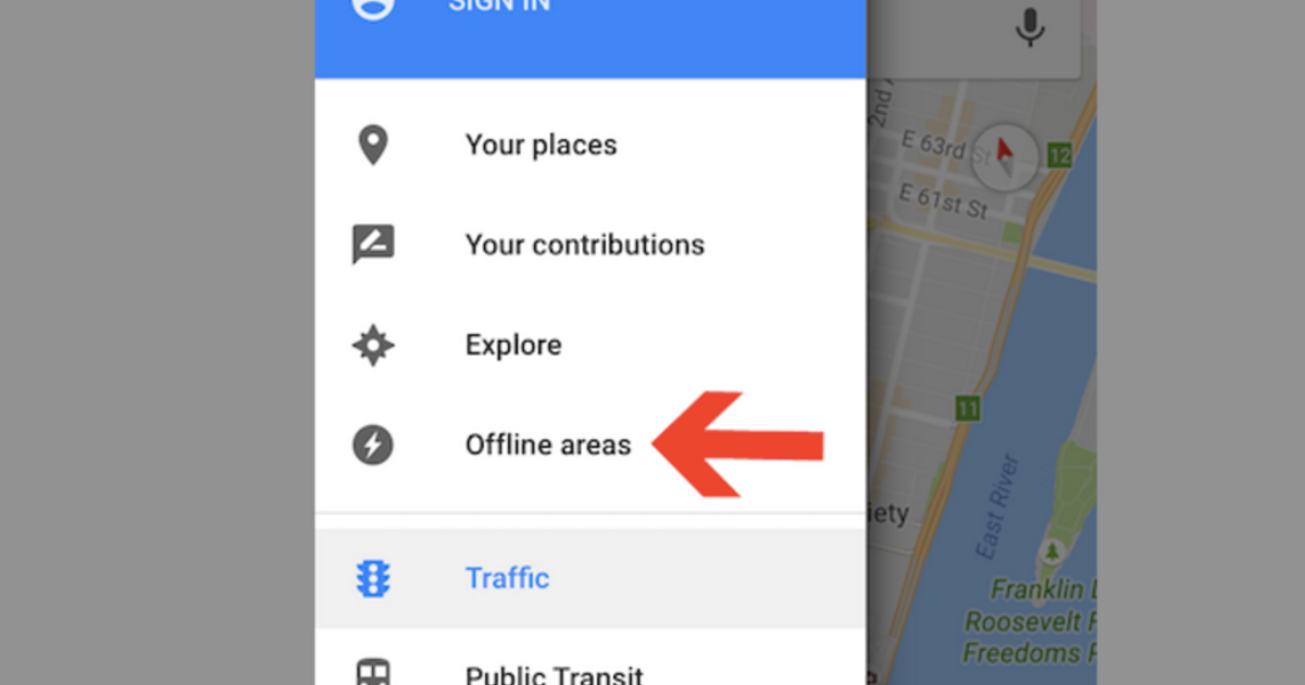 How can I use Google map without Internet?