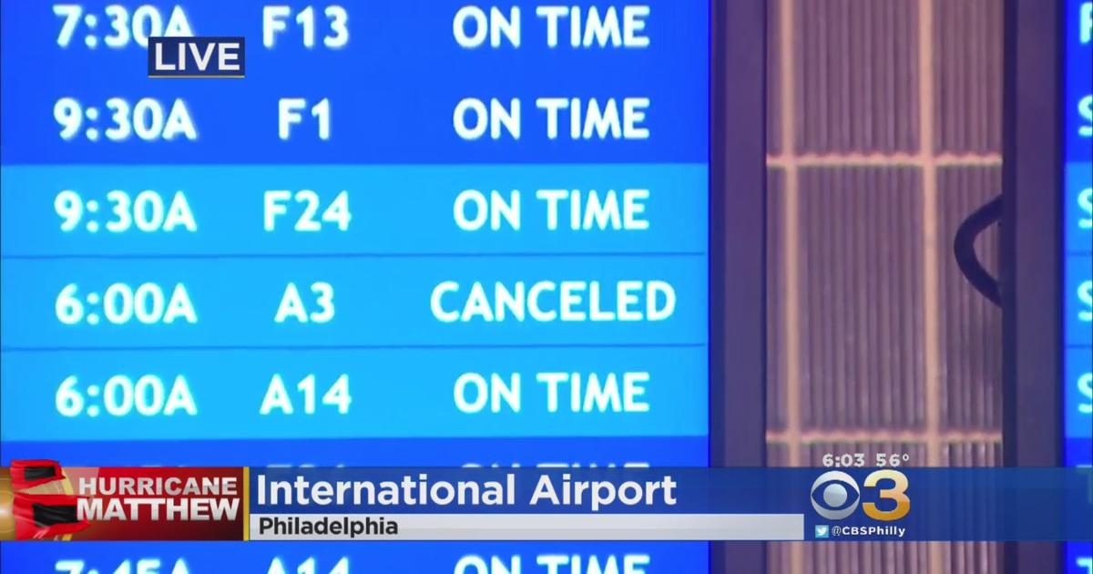 Many Flights To Florida Cancelled Due To Hurricane Matthew CBS
