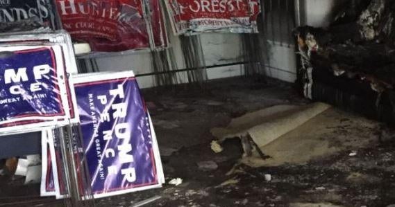 "Political terrorism" Search for suspects after GOP office firebombed