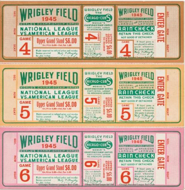1945 World Series Ticket 