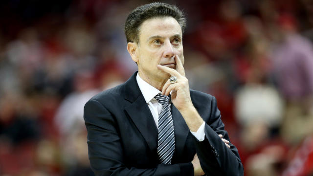 Rick Pitino, the head coach of the Louisville Cardinals, gives instructions to his team against the Florida State Seminoles at KFC YUM! Center on Jan. 20, 2016, in Louisville, Kentucky. 