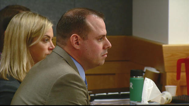 Tom Fallis in court during his trial 