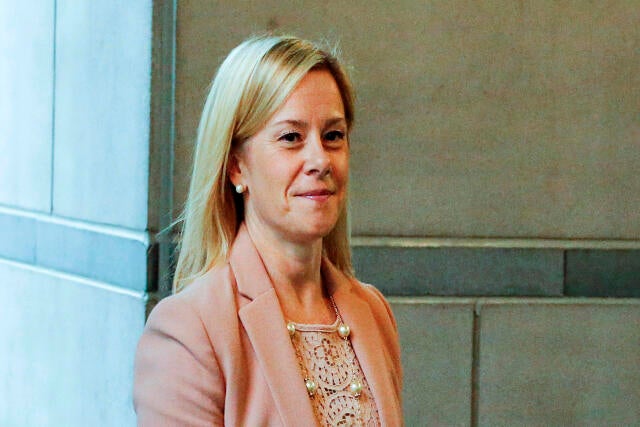 Bridget Anne Kelly, former deputy chief of staff to New Jersey Gov. Chris Christie, arrives to testify in the Bridgegate trial at the Martin Luther King Jr. Federal Courthouse on Oct. 21, 2016, in Newark, New Jersey. 
