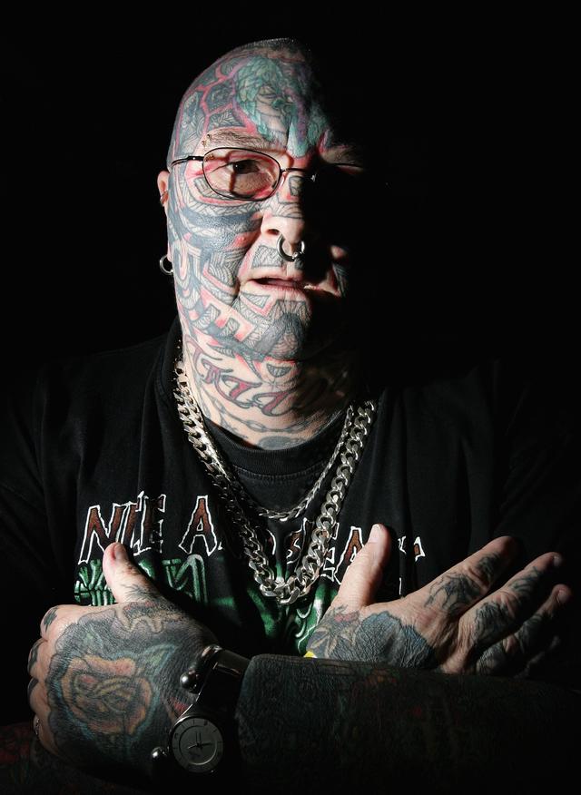 Shocking face tattoos