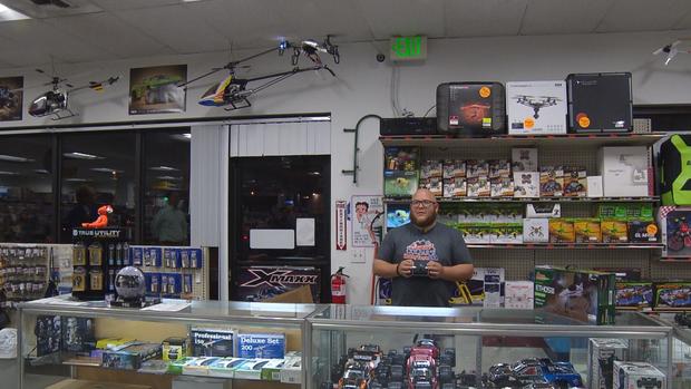 Sid Vega, a drone expert at Colpars Hobbytown in Lakewood 