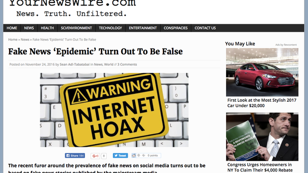 Don't get fooled by these fake news sites