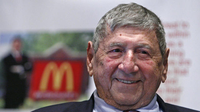 Big Mac creator Michael “Jim” Delligatti attends his 90th birthday party in Canonsburg, Pa., Aug. 21, 2008. 