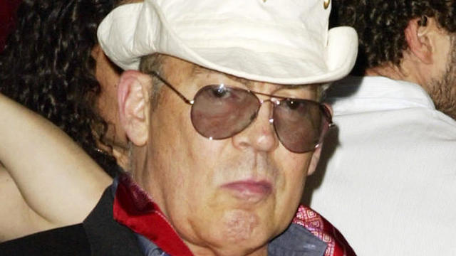 Author Hunter S.Thompson arrives at the closing party for the CineVegas Film Festival at the Palms Hotel Las Vegas on June 21, 2003, in Las Vegas, Nevada. 