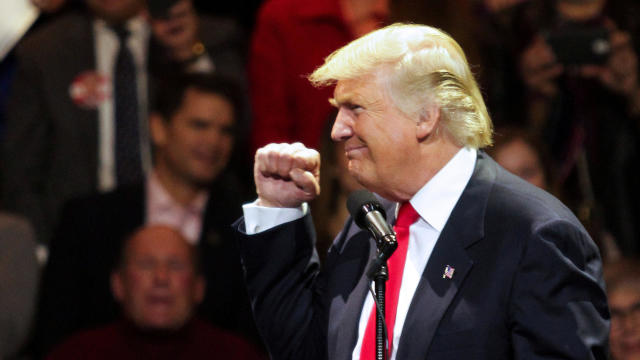 President-elect Donald Trump speaks at a rally as part of his “USA Thank You Tour 2016” in Cincinnati, Ohio, Dec. 1, 2016. 