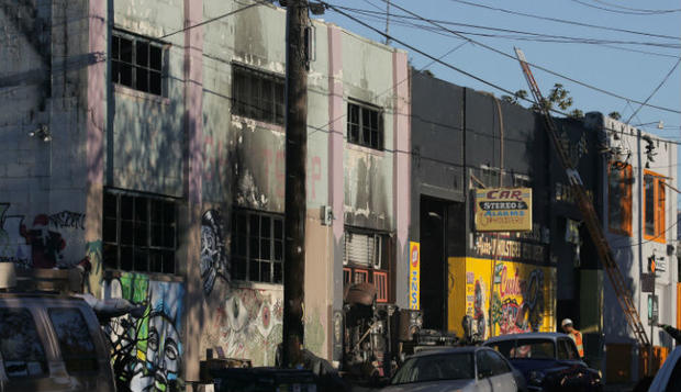 Oakland Ghost Ship warehouse after deadly fire 