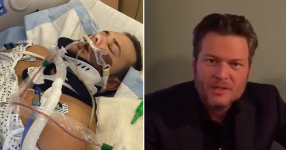Blake Shelton surprises fan who missed concert due to motorcycle crash -  CBS News