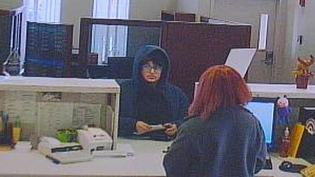 woman mustache bank robbery 