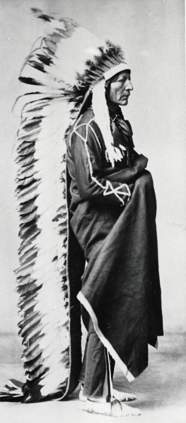 Standing Bear, Chief of the Dakota Sioux, North American Plains Indians, c1885-c1890. 