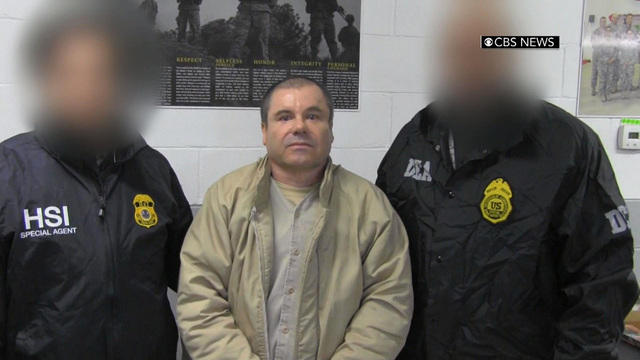Joaquin &ldquo;El Chapo&rdquo; Guzman is led by agents from Homeland Security Investigations and the Drug Enforcement Administration after arriving on New York&rsquo;s Long Island on Jan. 19, 2017. 