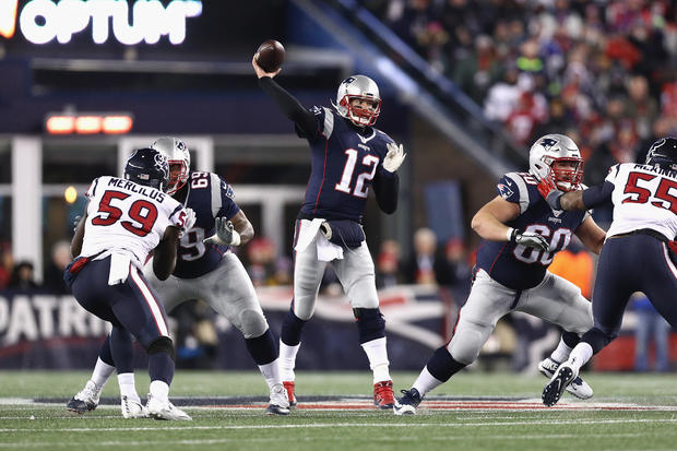 Tom Brady, David Andrews, Shaq Mason - Divisional Round - Houston Texans v New England Patriots 