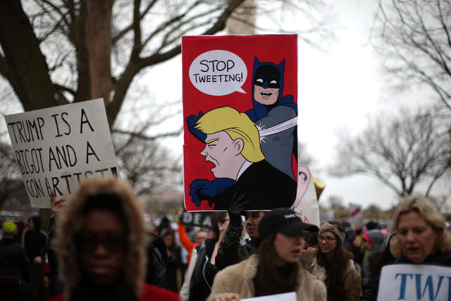 Women s march signs on display around the world