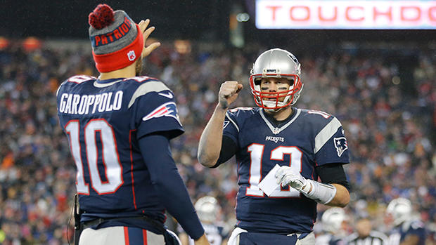 Tom Brady, Jimmy Garoppolo - AFC Championship - Pittsburgh Steelers v New England Patriots 