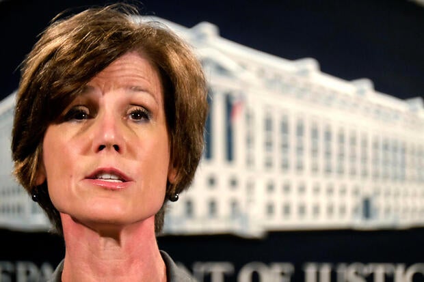Deputy Attorney General Sally Yates speaks during a news conference at the Justice Department in Washington June 28, 2016.