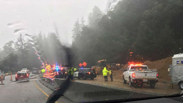 Scene of fatal accident near Highway 17 landslide 