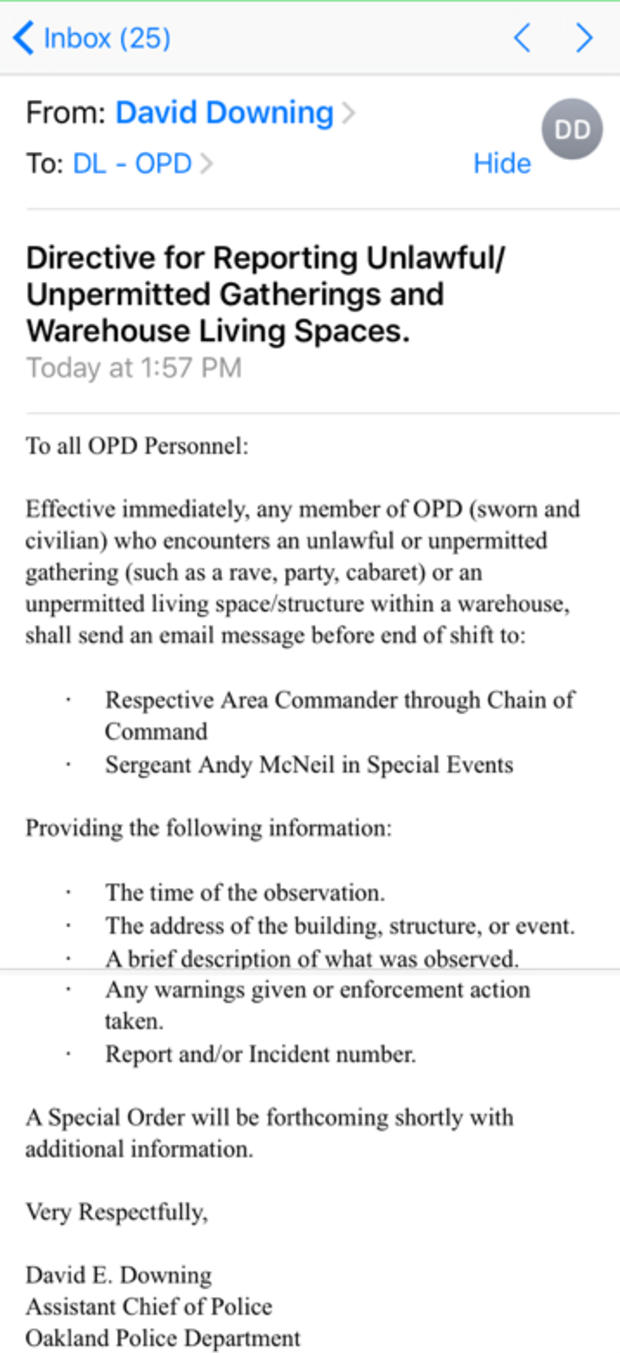 OPD warehouse space policy 