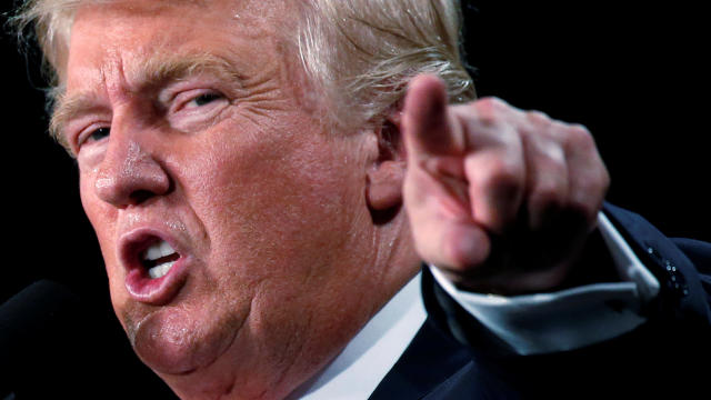 Then-Republican presidential nominee Donald Trump speaks at a campaign event in Winston-Salem, North Carolina, July 25, 2016. 