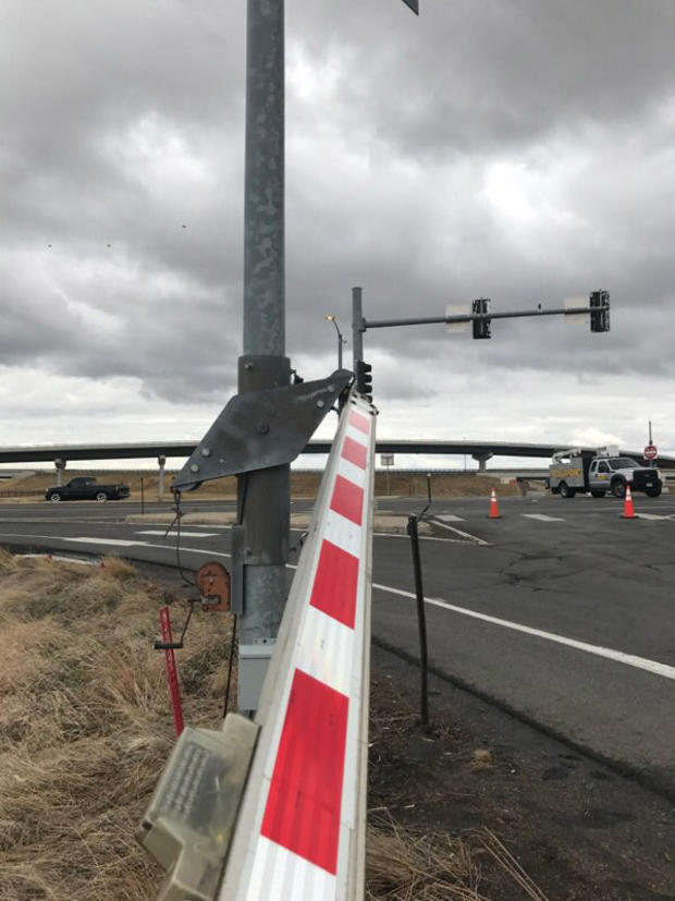 Truck Bashes Barrier 1 (from CSP-Castle Rock tweet) 
